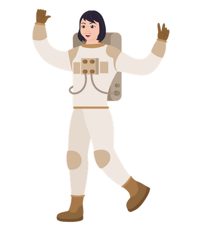 Astronautin  Illustration