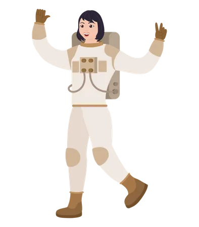 Astronautin  Illustration