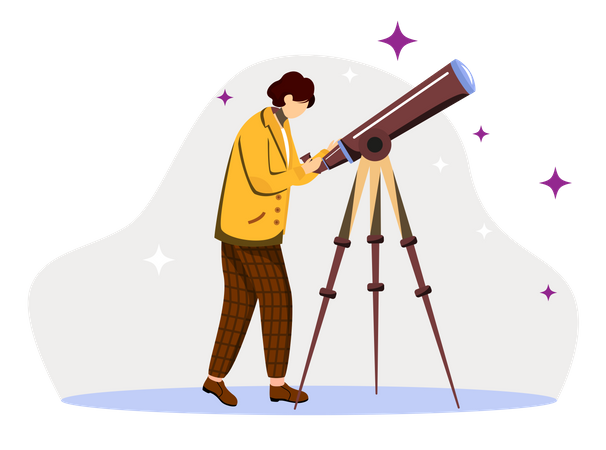 Astronomer Illustration