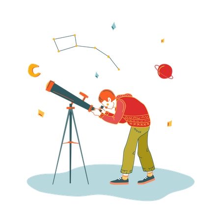 Astronomical study Illustration