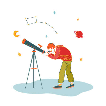 Astronomical study  Illustration