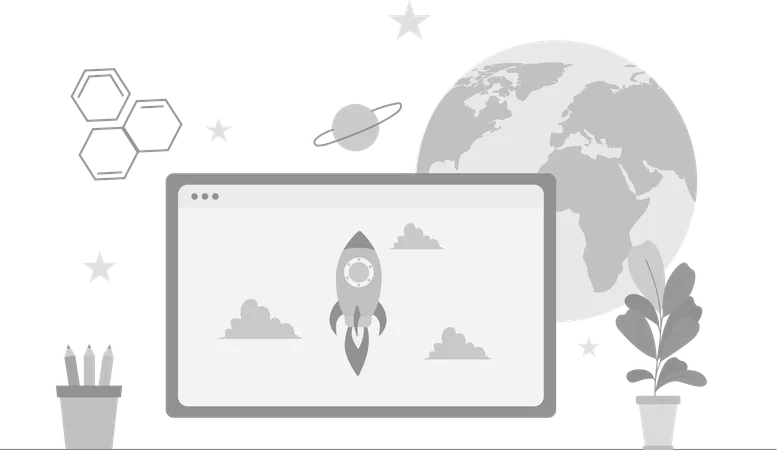Astronomy Education  Illustration