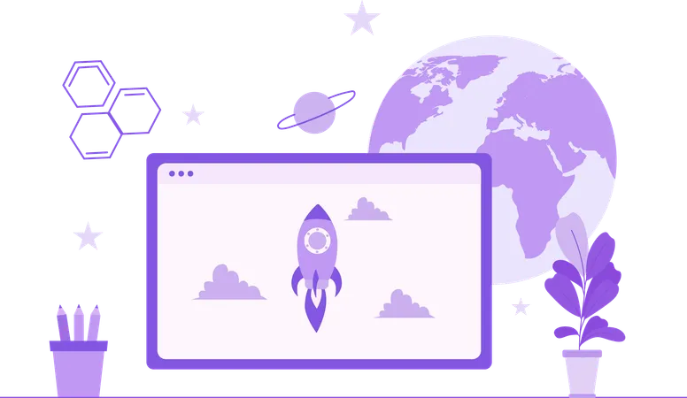 Astronomy Education  Illustration