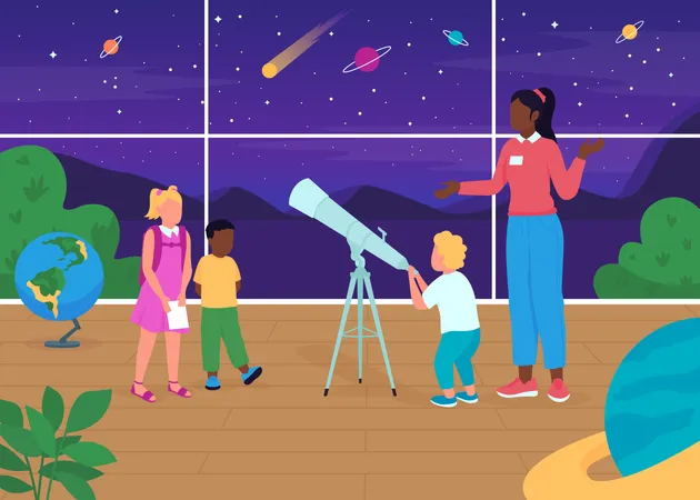 Astronomy lesson Illustration