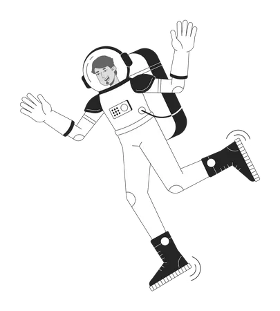 Astrounaut in space suit  Illustration