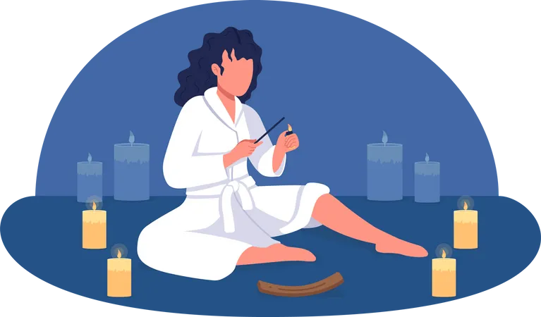 At home spa  Illustration