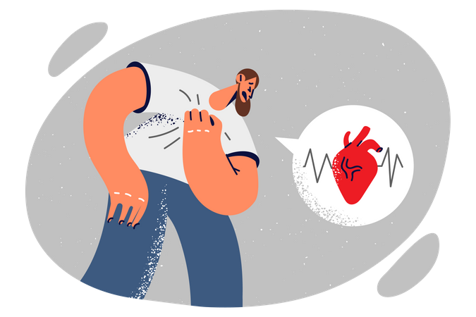 Ataque cardíaco  Ilustração