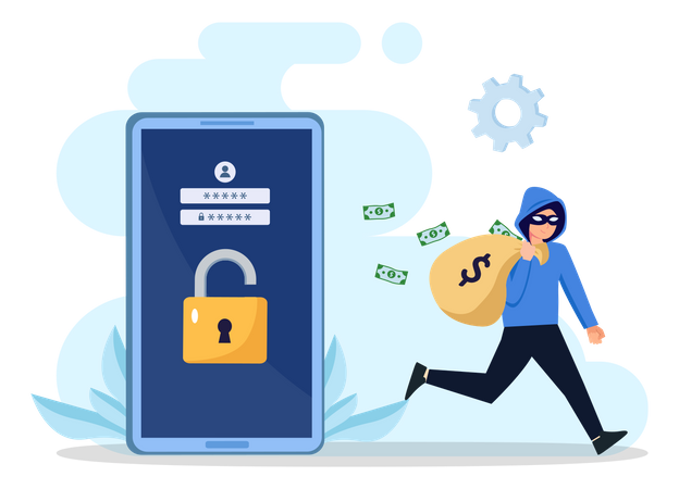 Ataque de hackers  Ilustração