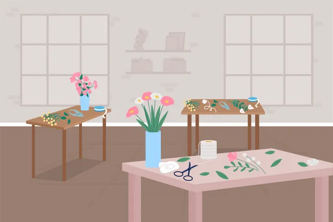 Atelier de fleuristerie  Illustration