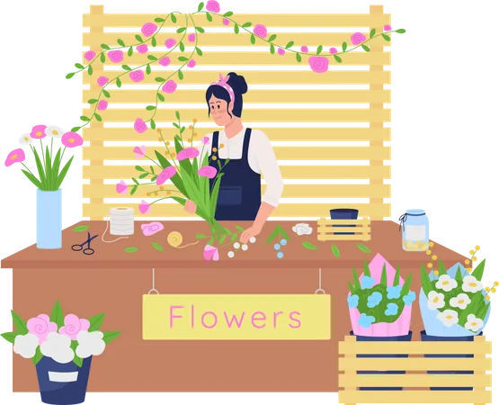 Atelier de fleurs  Illustration