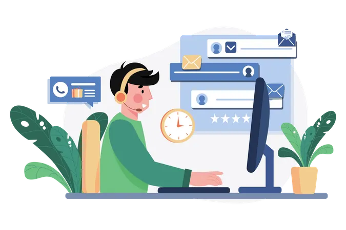 Atención al cliente  Ilustración