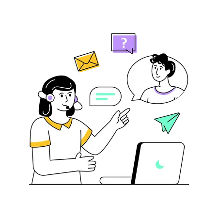 Atención al cliente  Ilustración