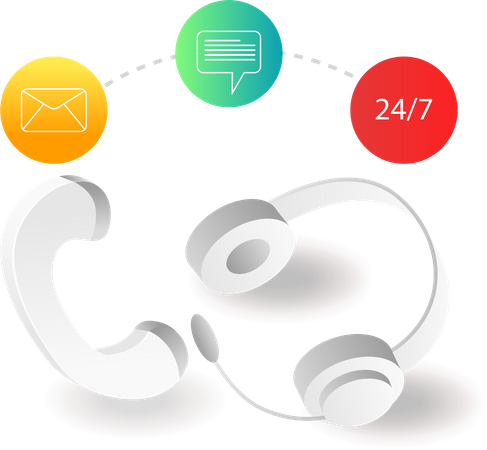 Atendimento ao cliente 24 horas  Ilustração