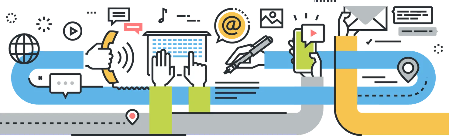 Atendimento ao cliente empresarial  Illustration