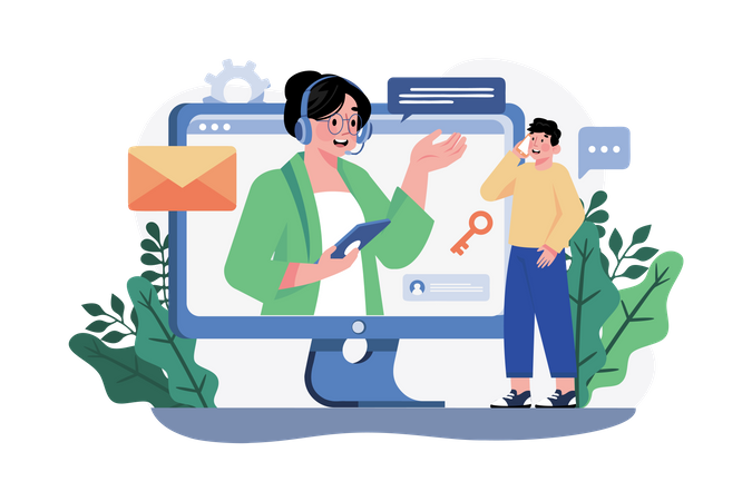 Atendimento ao Cliente  Ilustração