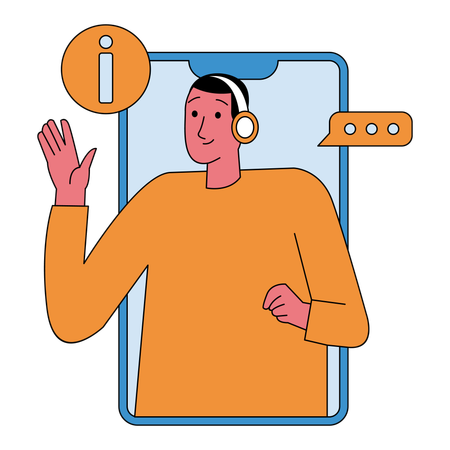 Atendimento ao cliente on-line  Ilustração