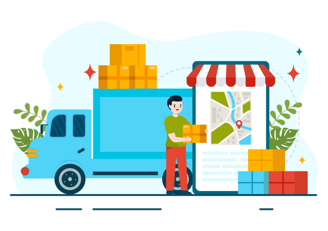 Atendimento de pedidos  Ilustração
