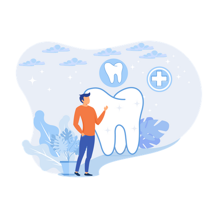 Cuidado dental  Ilustração