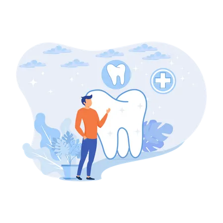 Cuidado dental  Ilustração