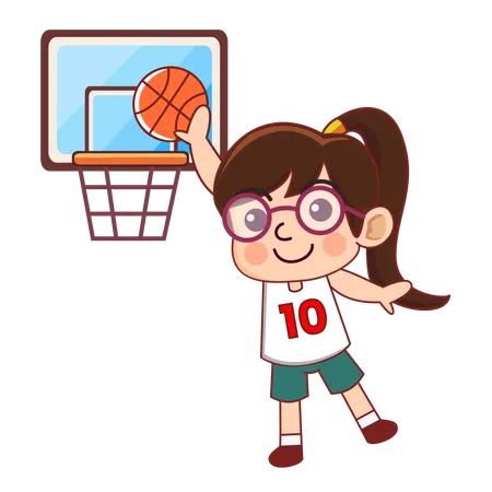 Athlète féminine de basket-ball  Illustration