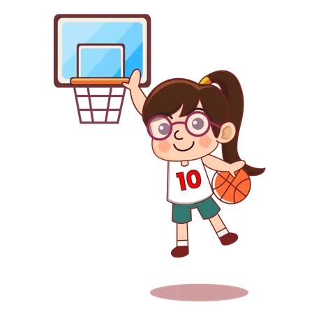 Athlète féminine de basket-ball  Illustration