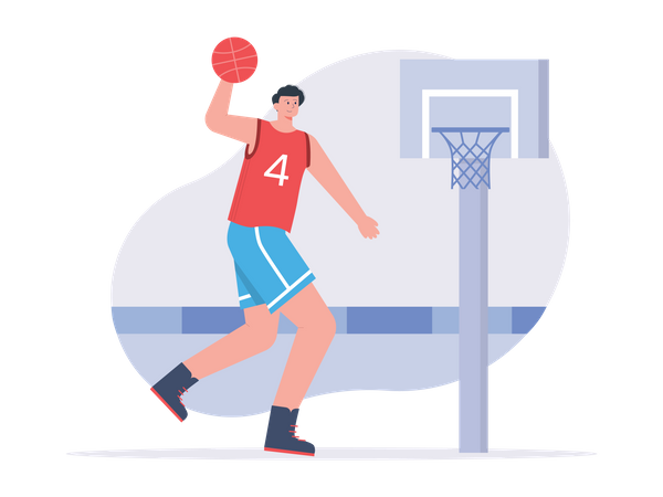 Athlète masculin de basket-ball  Illustration