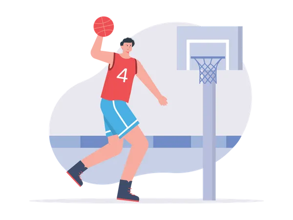 Athlète masculin de basket-ball  Illustration