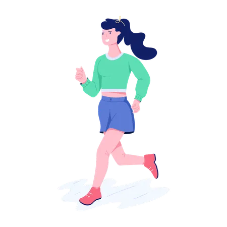 Un athlète en train de faire du jogging  Illustration