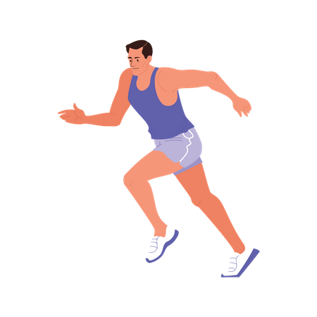 Coureur d'athlète masculin  Illustration