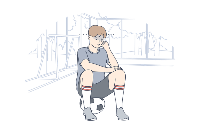 Athlete is very upset  Illustration