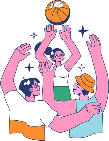 Athlète jouant au basket  Illustration