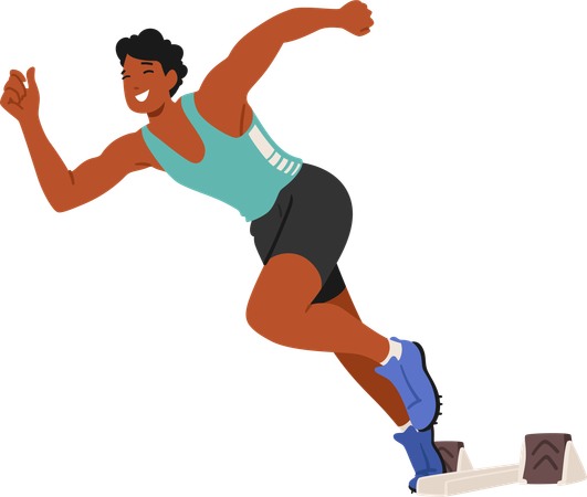 Athlete Male Runner  Illustration