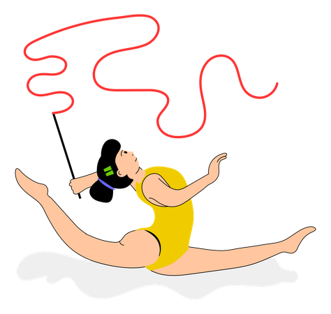 Athlète olympique faisant de la gymnastique  Illustration