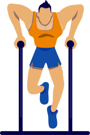 Athlete on bar  Illustration