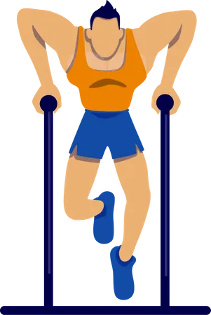 Athlete on bar  Illustration