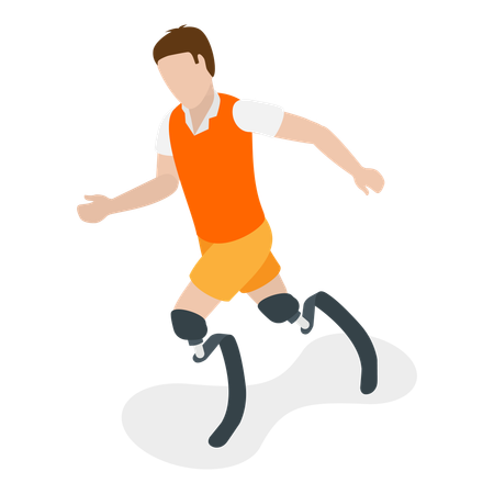 Athlete participating in Paralympics  Illustration