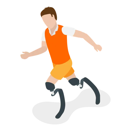 Athlete participating in Paralympics  Illustration