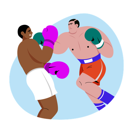 Athlete playing Boxing  Illustration