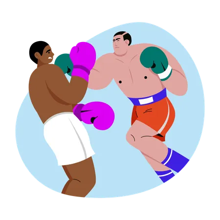 Athlete playing Boxing  Illustration