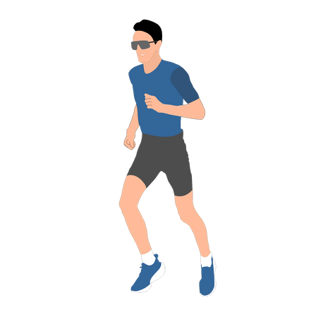 Athlete Running  Illustration