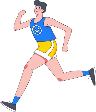 Athlete running  Illustration