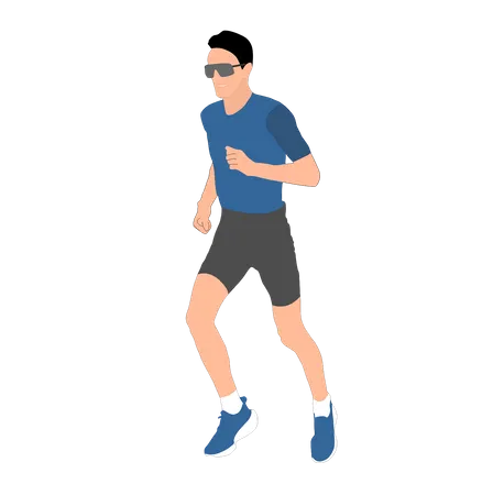 Athlete Running  Illustration