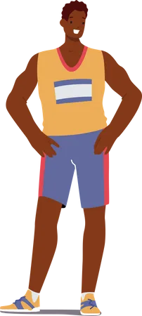 Athlete standing  Illustration