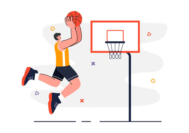 Athletenkörbe für Basketball  Illustration