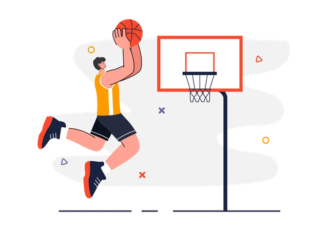 Athletenkörbe für Basketball  Illustration