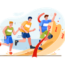 illustrations of athlete running race