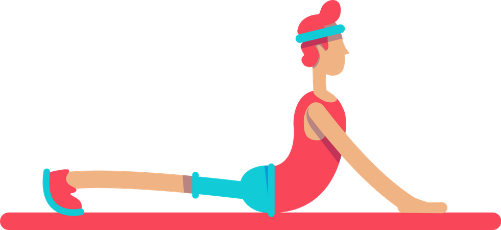 Athletic doing aerobic exercise  Illustration