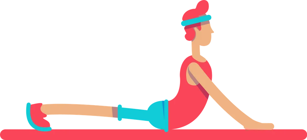 Athletic doing aerobic exercise  Illustration