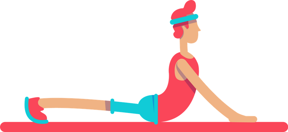 Athletic doing aerobic exercise  Illustration