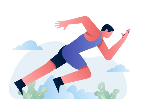 Athletic runner  Illustration